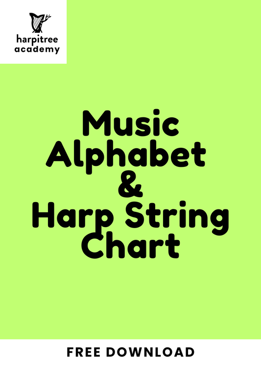 [Free Download] Music Alphabet & Harp String Chart