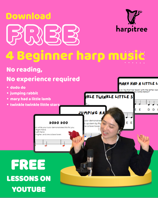 [Free PDF] 4 x beginner harp music